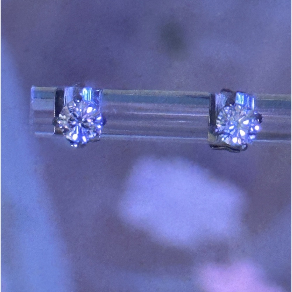 Moissanite Half Carat 0.50 Carat Earrings Sterling Silver